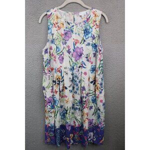 J.Jill Sleeveless Floral Pleated Dress-Size Medium/P-Cottagecore-Pockets-Spring